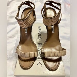 Manolo Blahnik Snake and Bone Heels